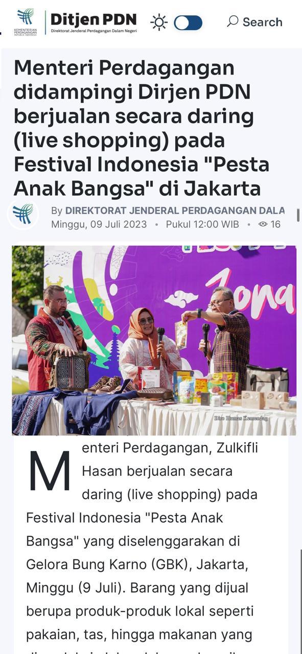 Live Shopping Kemendag