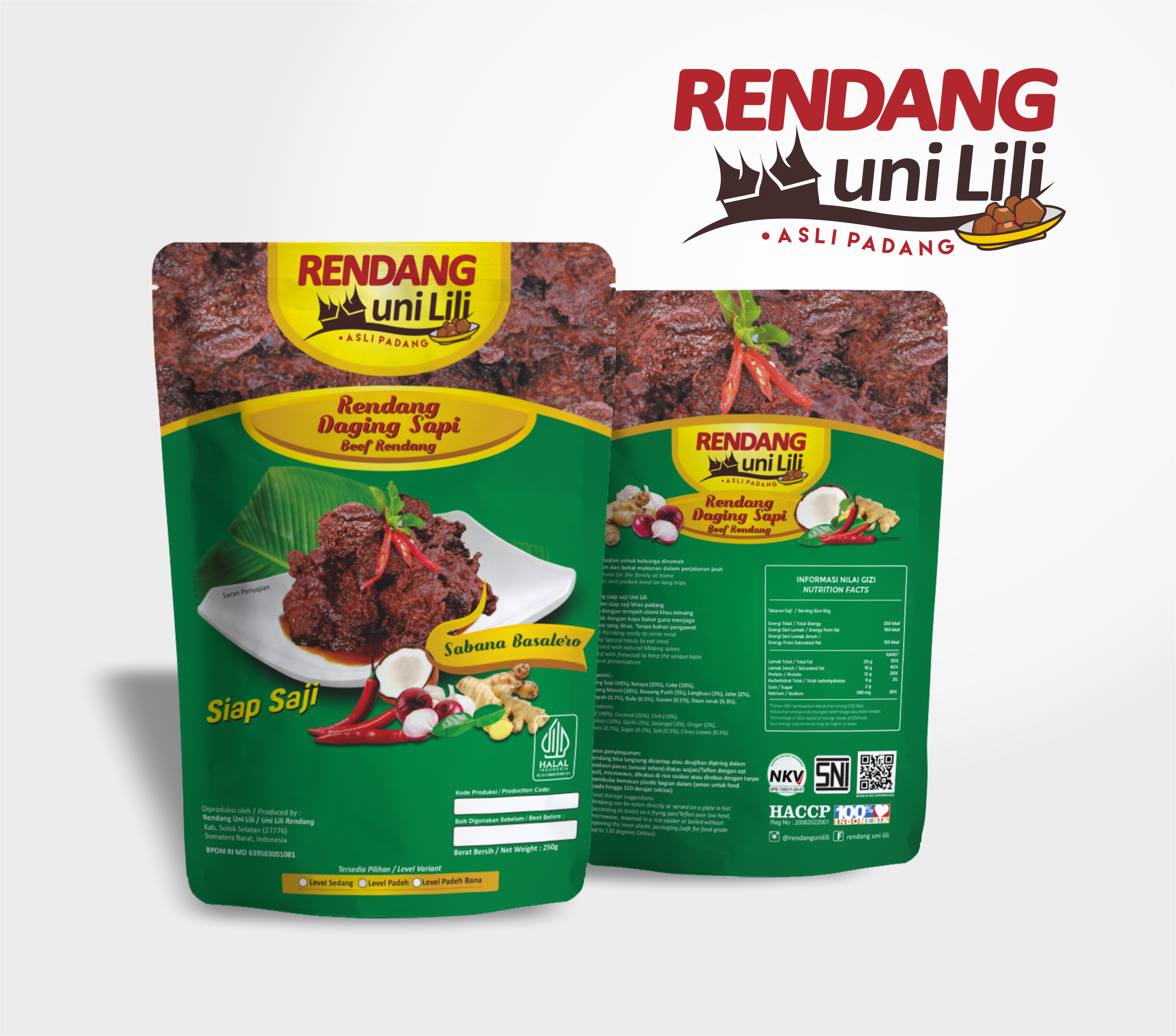 Rendang Daging Sapi Uni Lili